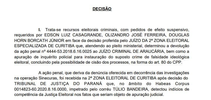 Justiça Eleitoral devolve Alqueire de Ouro para a Justiça Estadual