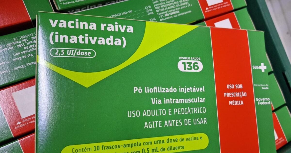 Dez mil novas doses da vacina antirrábica humana foram distribuídas na última quarta