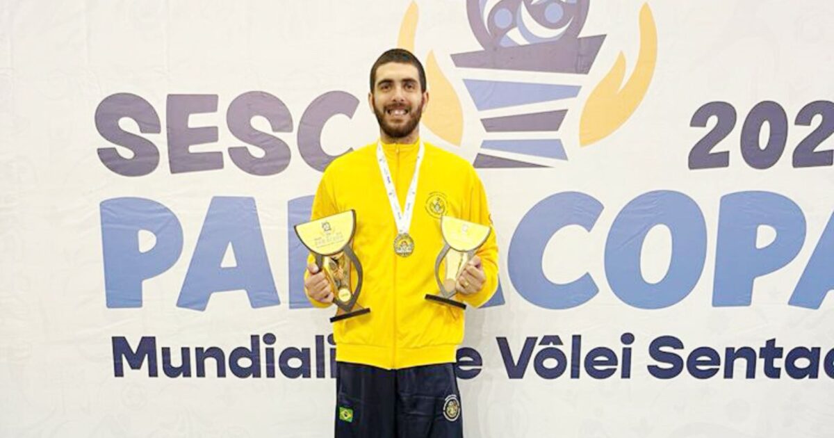 Alex Witkovski é campeão da Sesc Paracopa Mundialito de Vôlei Sentado 2023