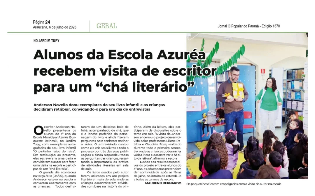 Imagem de destaque - Reportagem do Popular será reproduzida em material educativo do Grupo Positivo