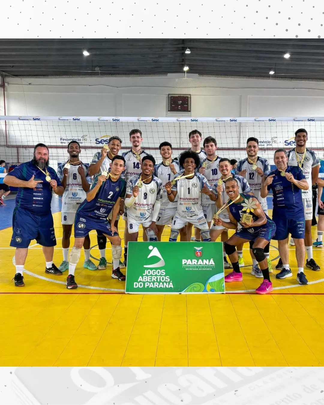 Araucária Vôlei comemora mais um título dos Jogos Abertos do Paraná